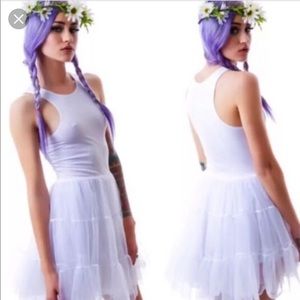 Unif White Tulle Dress